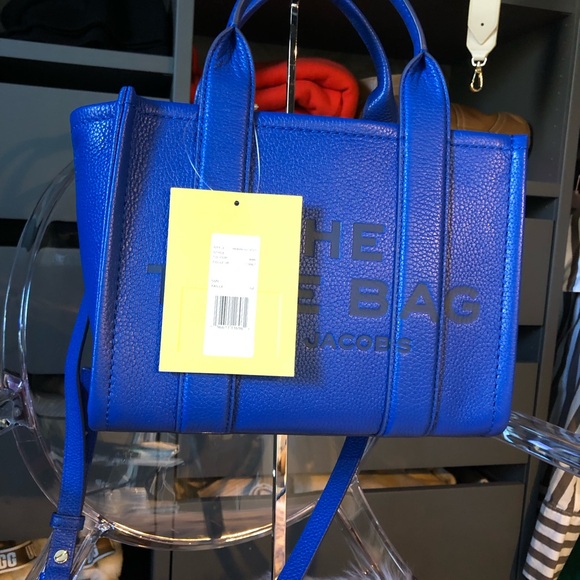 Marc Jacobs The Leather Small Tote Bag in Cobalt - Picture 6 of 7